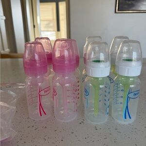Pink and Blue Dr. Browns Bottles